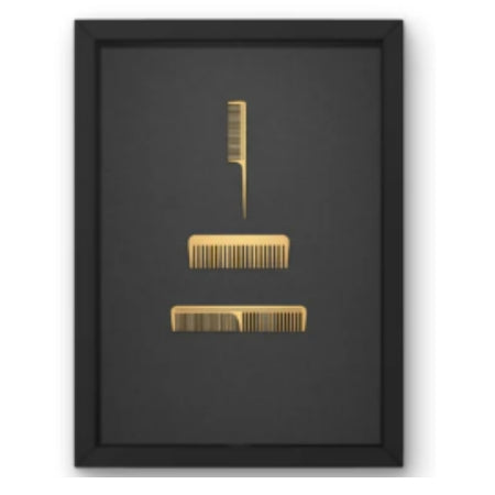 SAL-A-049 Salon Wall Decor A4 Frame | Modern Beauty Parlour & Hair Studio Wall Art with Black Wooden Frame
