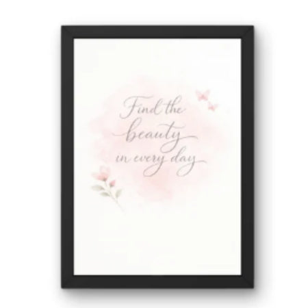 SAL-A-053 Salon Wall Decor A4 Frame | Modern Beauty Parlour & Hair Studio Wall Art with Black Wooden Frame