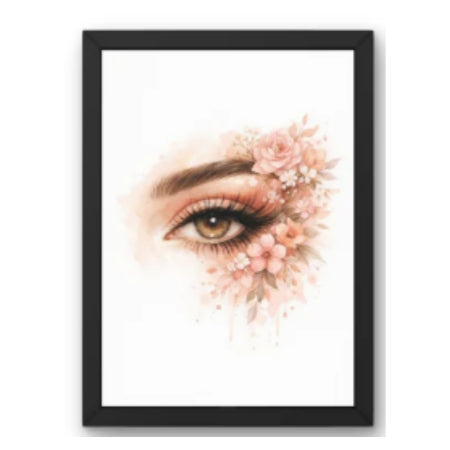 SAL-A-060 Salon Wall Decor A4 Frame | Modern Beauty Parlour & Hair Studio Wall Art with Black Wooden Frame
