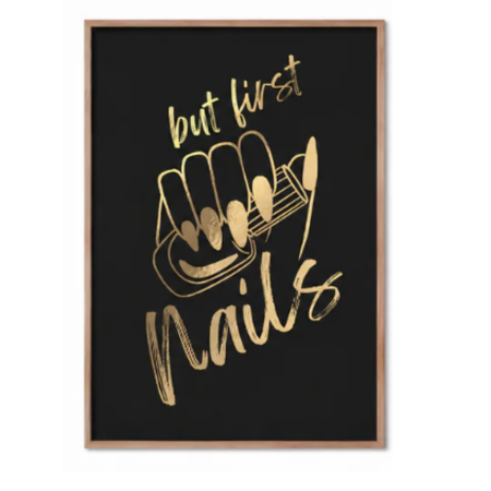SAL-A-034 Salon Wall Decor A4 Frame | Modern Beauty Parlour & Hair Studio Wall Art with Black Wooden Frame