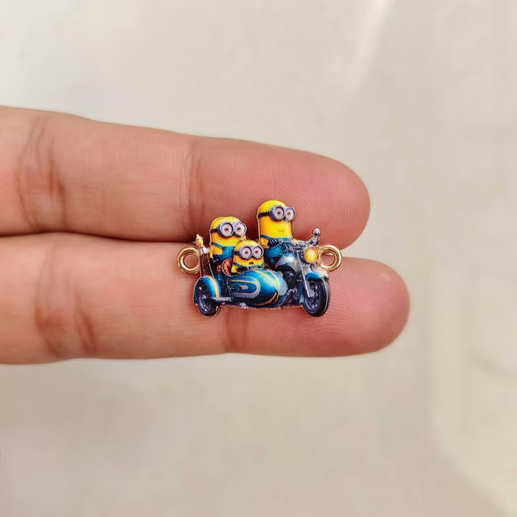 Minions on Bike 3D Rakhi Charm
