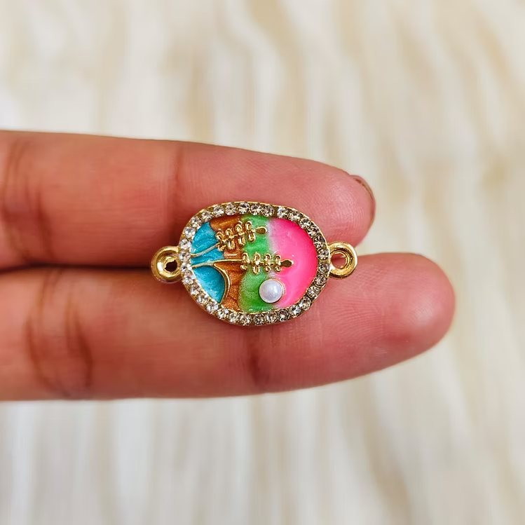 Oval 4 shaded Rakhi Charm