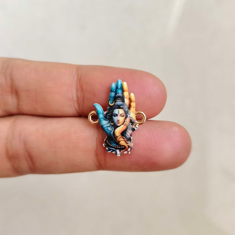Lord Shiva and Parvati 3D Rakhi Charm