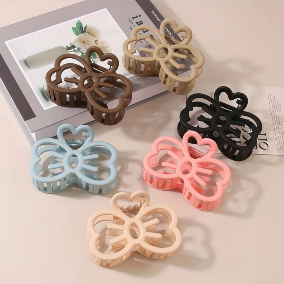 6 Pcs kitty Flower Hair Clutcher – Premium Hair Clutcher Mixed Colors