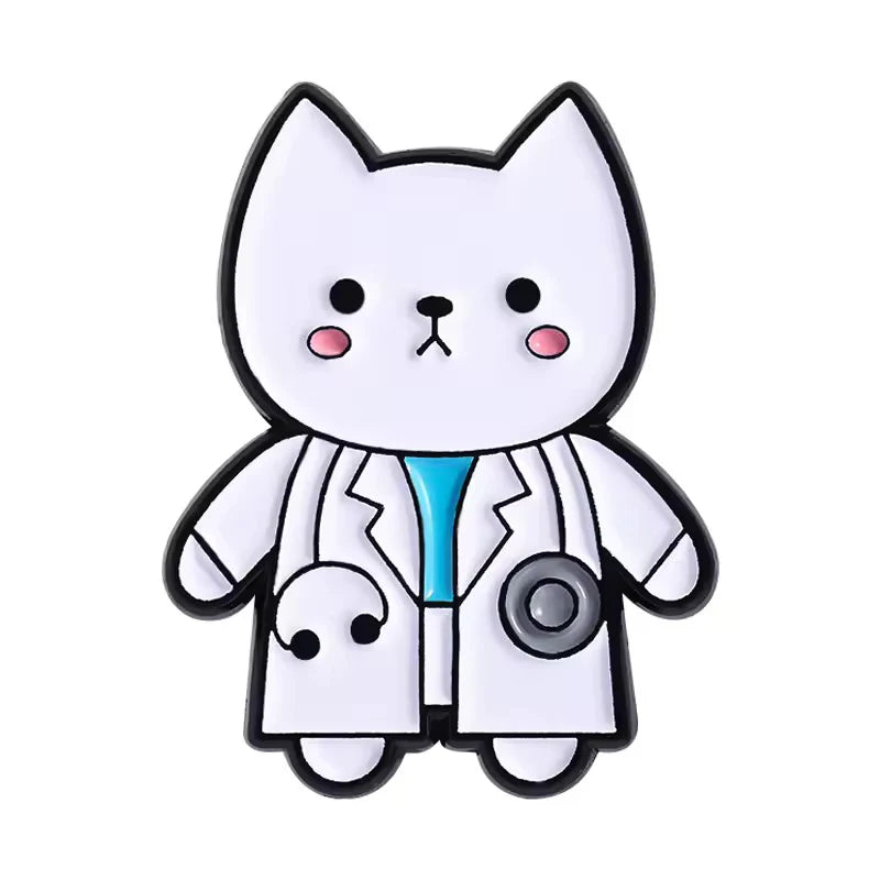Doctor Cat Medical Brooch Enamel Pin