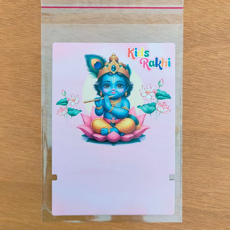 Kids Rakhi Packing Cards with plastic cover