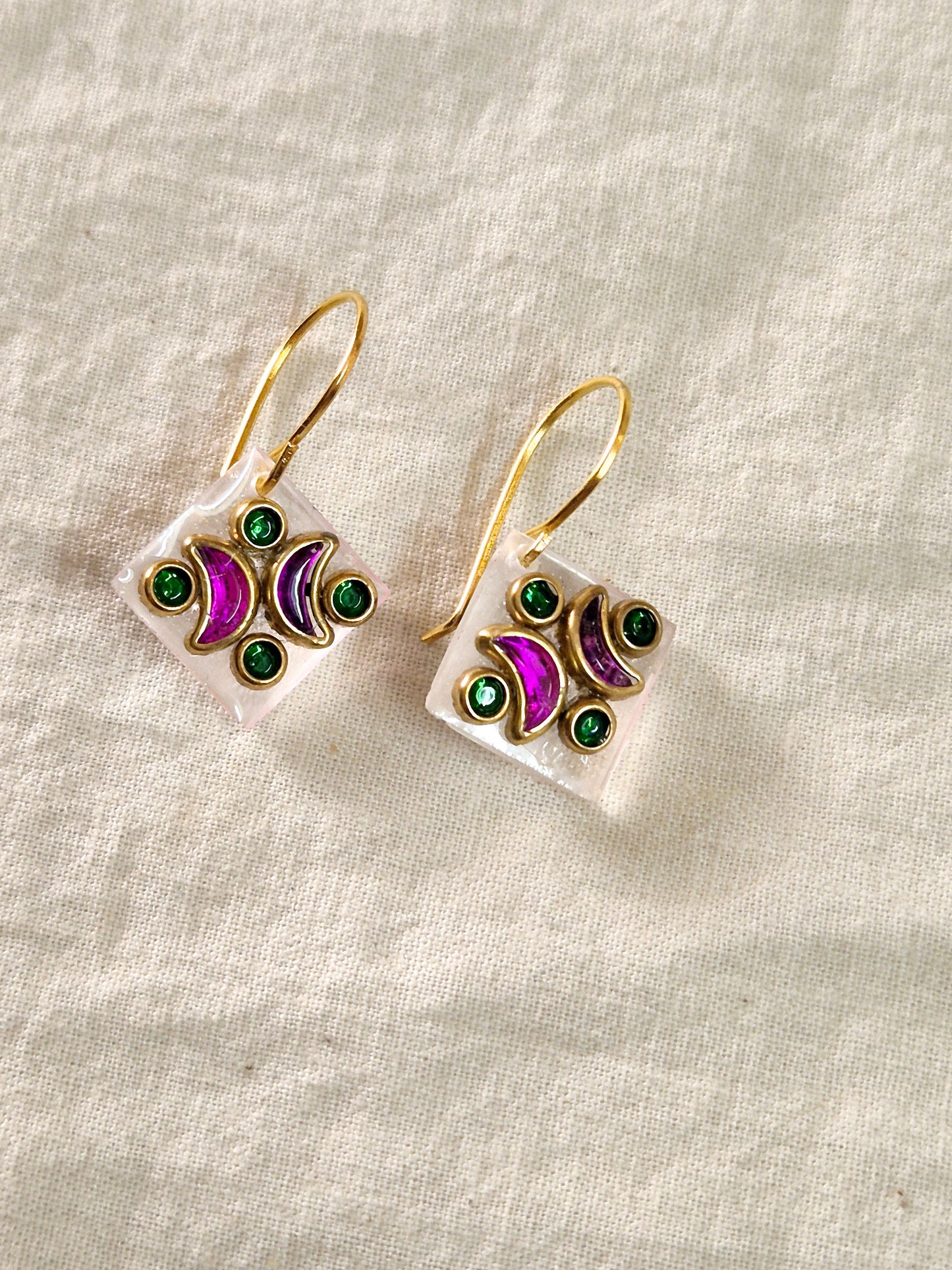 Kundan resin earrings 5567