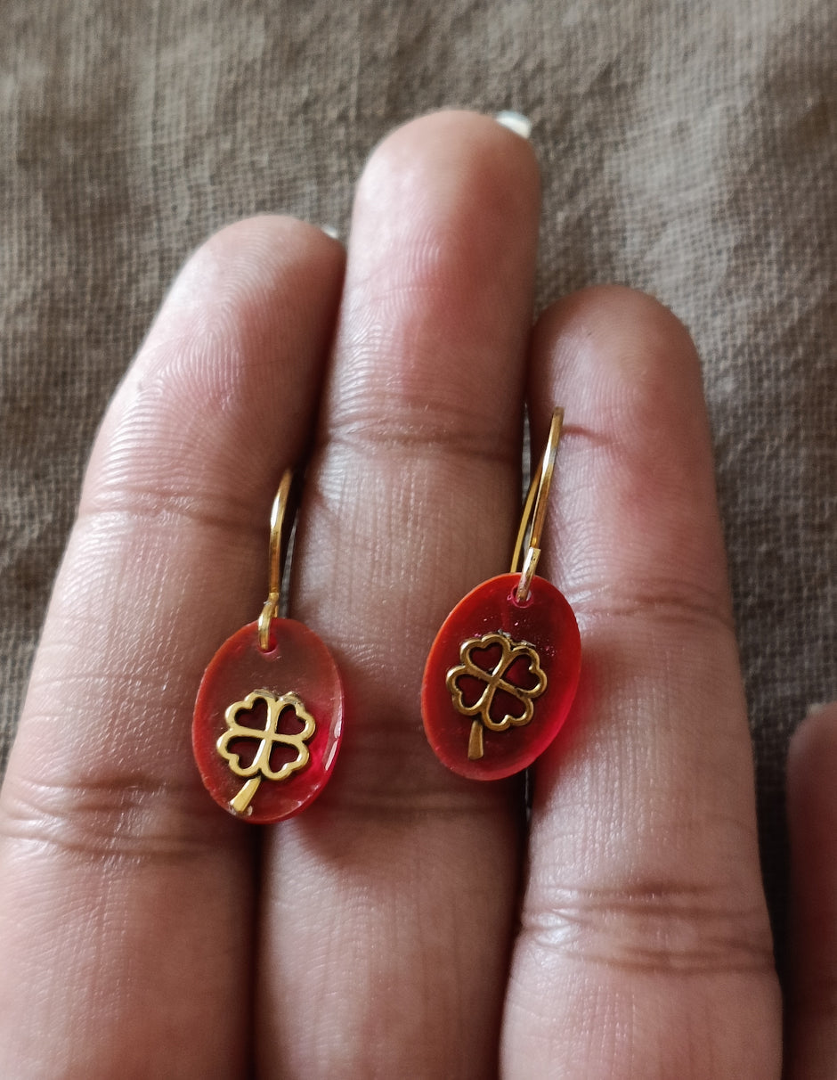 Kundan resin earrings 8826