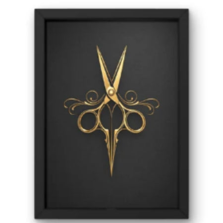 SAL-A-050 Salon Wall Decor A4 Frame | Modern Beauty Parlour & Hair Studio Wall Art with Black Wooden Frame