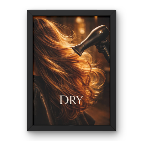 SAL-A-011 Salon Wall Decor A4 Frame | Modern Beauty Parlour & Hair Studio Wall Art with Black Wooden Frame