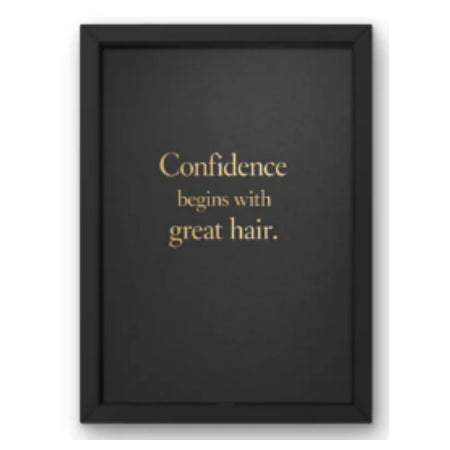 SAL-A-051 Salon Wall Decor A4 Frame | Modern Beauty Parlour & Hair Studio Wall Art with Black Wooden Frame