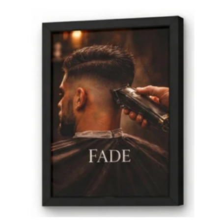 SAL-A-015 Salon Wall Decor A4 Frame | Modern Beauty Parlour & Hair Studio Wall Art with Black Wooden Frame