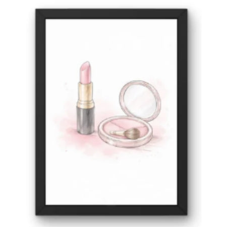 SAL-A-055 Salon Wall Decor A4 Frame | Modern Beauty Parlour & Hair Studio Wall Art with Black Wooden Frame