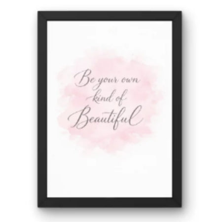 SAL-A-056 Salon Wall Decor A4 Frame | Modern Beauty Parlour & Hair Studio Wall Art with Black Wooden Frame