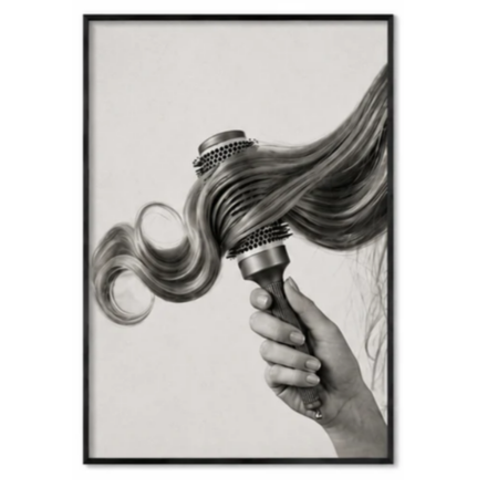 SAL-A-019 Salon Wall Decor A4 Frame | Modern Beauty Parlour & Hair Studio Wall Art with Black Wooden Frame