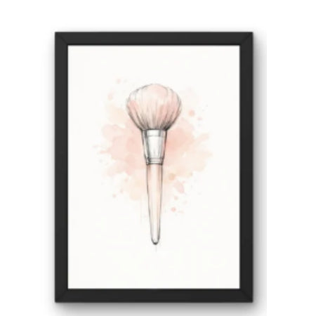 SAL-A-057 Salon Wall Decor A4 Frame | Modern Beauty Parlour & Hair Studio Wall Art with Black Wooden Frame