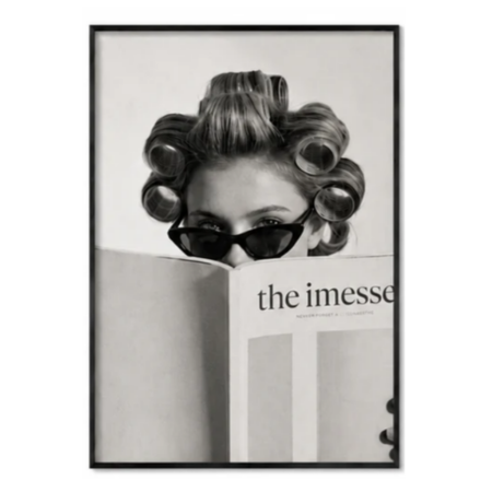 SAL-A-020 Salon Wall Decor A4 Frame | Modern Beauty Parlour & Hair Studio Wall Art with Black Wooden Frame