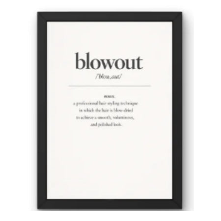 SAL-A-067 Salon Wall Decor A4 Frame | Modern Beauty Parlour & Hair Studio Wall Art with Black Wooden Frame