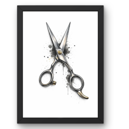 SAL-A-031 Salon Wall Decor A4 Frame | Modern Beauty Parlour & Hair Studio Wall Art with Black Wooden Frame