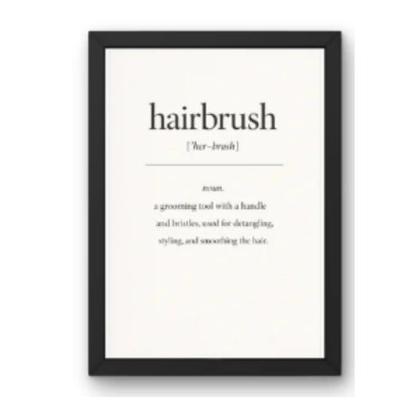 SAL-A-069 Salon Wall Decor A4 Frame | Modern Beauty Parlour & Hair Studio Wall Art with Black Wooden Frame