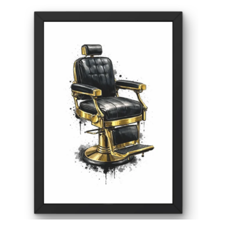 SAL-A-032 Salon Wall Decor A4 Frame | Modern Beauty Parlour & Hair Studio Wall Art with Black Wooden Frame