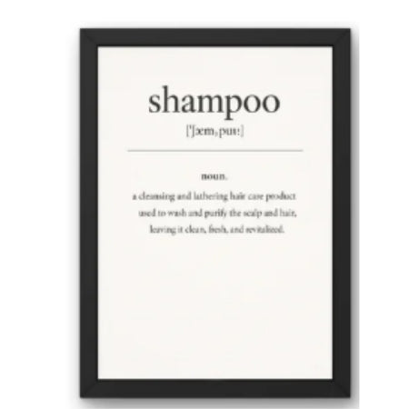 SAL-A-070 Salon Wall Decor A4 Frame | Modern Beauty Parlour & Hair Studio Wall Art with Black Wooden Frame
