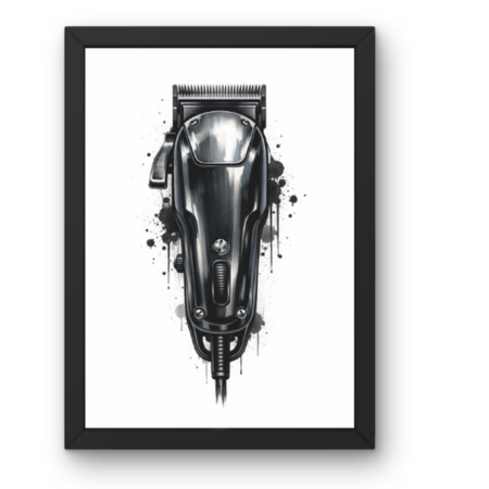 SAL-A-033 Salon Wall Decor A4 Frame | Modern Beauty Parlour & Hair Studio Wall Art with Black Wooden Frame
