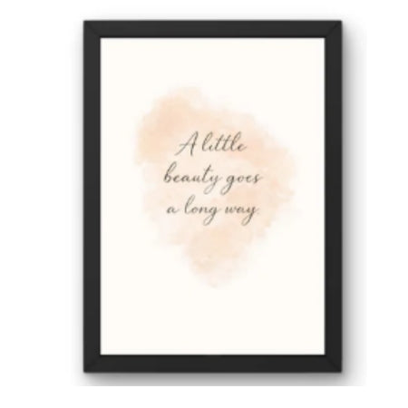 SAL-A-071 Salon Wall Decor A4 Frame | Modern Beauty Parlour & Hair Studio Wall Art with Black Wooden Frame