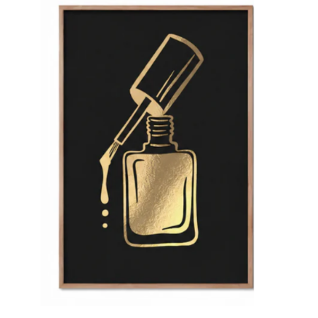 SAL-A-035 Salon Wall Decor A4 Frame | Modern Beauty Parlour & Hair Studio Wall Art with Black Wooden Frame
