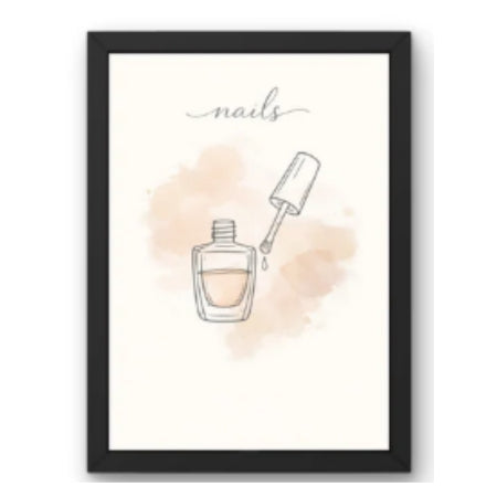 SAL-A-073 Salon Wall Decor A4 Frame | Modern Beauty Parlour & Hair Studio Wall Art with Black Wooden Frame
