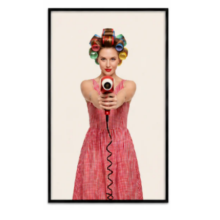 SAL-A-037 Salon Wall Decor A4 Frame | Modern Beauty Parlour & Hair Studio Wall Art with Black Wooden Frame