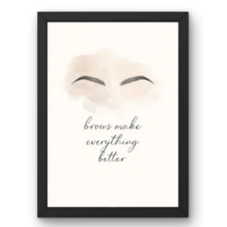 SAL-A-075 Salon Wall Decor A4 Frame | Modern Beauty Parlour & Hair Studio Wall Art with Black Wooden Frame