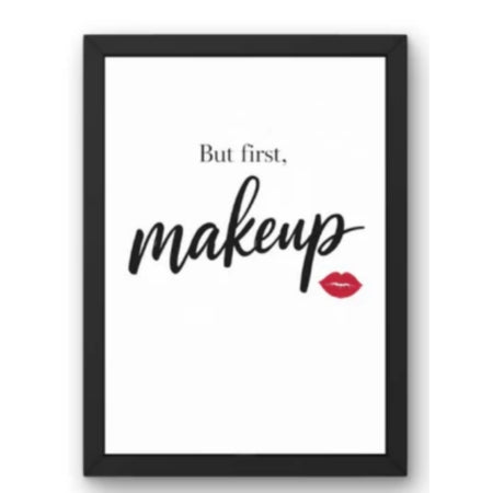 SAL-A-043 Salon Wall Decor A4 Frame | Modern Beauty Parlour & Hair Studio Wall Art with Black Wooden Frame