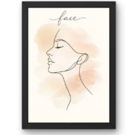 SAL-A-076 Salon Wall Decor A4 Frame | Modern Beauty Parlour & Hair Studio Wall Art with Black Wooden Frame