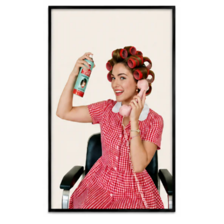 SAL-A-039 Salon Wall Decor A4 Frame | Modern Beauty Parlour & Hair Studio Wall Art with Black Wooden Frame