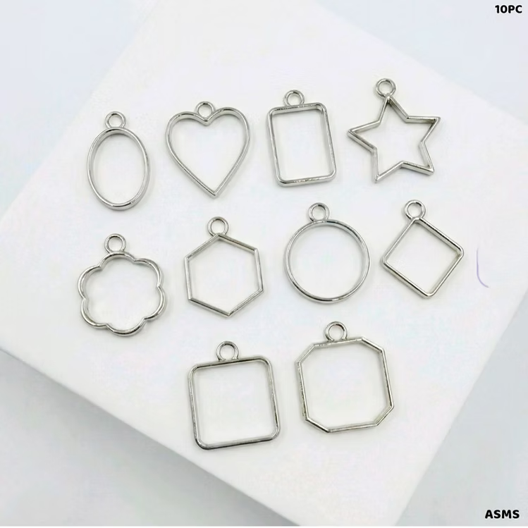 Pendant Bezels Mixed shape set of 10