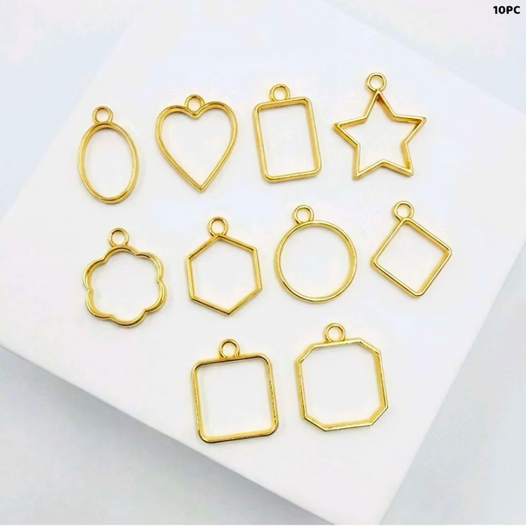 Pendant Bezels Mixed shape set of 10