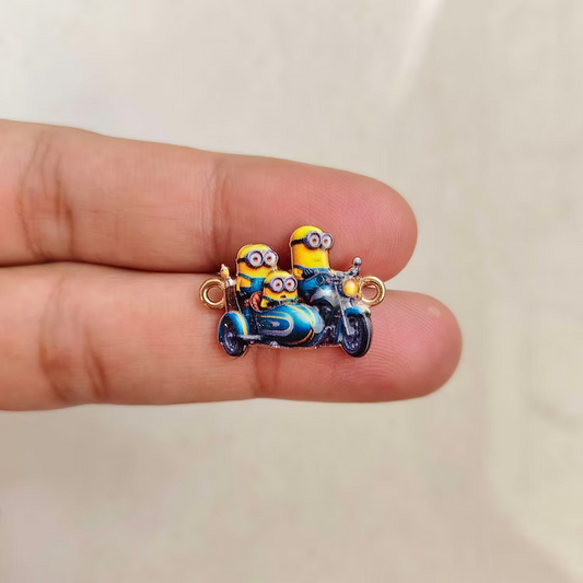 Minions on Bike 3D Rakhi Charm
