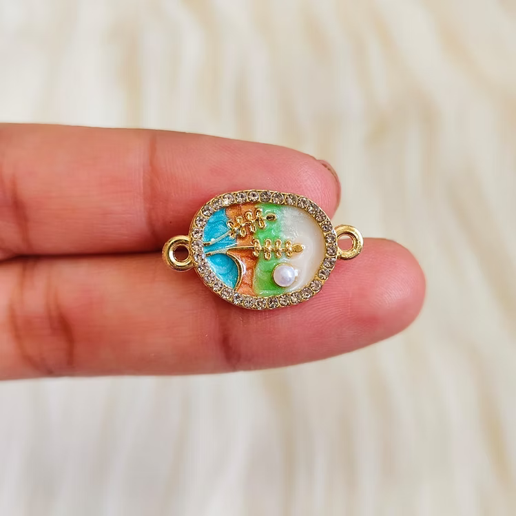 Oval 4 shaded Rakhi Charm
