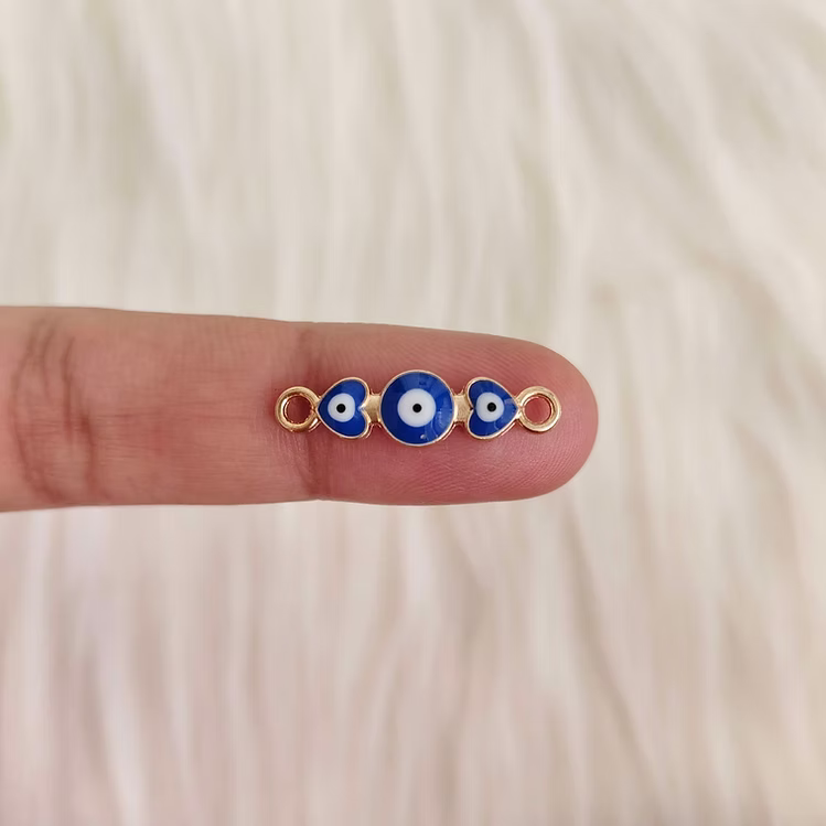 Three Small Evil Eye Rakhi Charm for DIY Rakhi & Bracelet Making