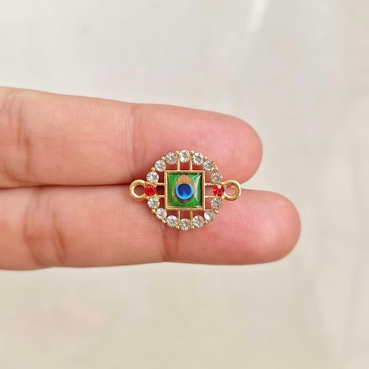 Morpankh Ruby Diamond Rakhi Charm