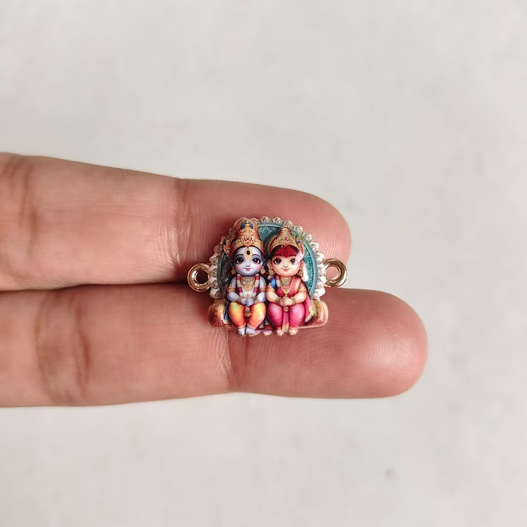 Ram Sita 3D Rakhi Charm