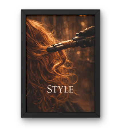 SAL-A-008 Salon Wall Decor A4 Frame | Modern Beauty Parlour & Hair Studio Wall Art with Black Wooden Frame