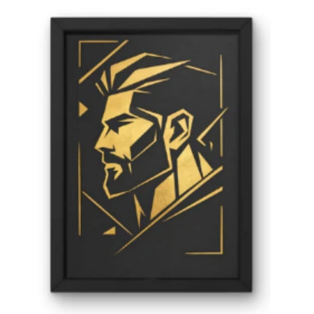 SAL-A-048 Salon Wall Decor A4 Frame | Modern Beauty Parlour & Hair Studio Wall Art with Black Wooden Frame