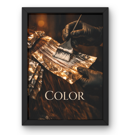 SAL-A-009 Salon Wall Decor A4 Frame | Modern Beauty Parlour & Hair Studio Wall Art with Black Wooden Frame