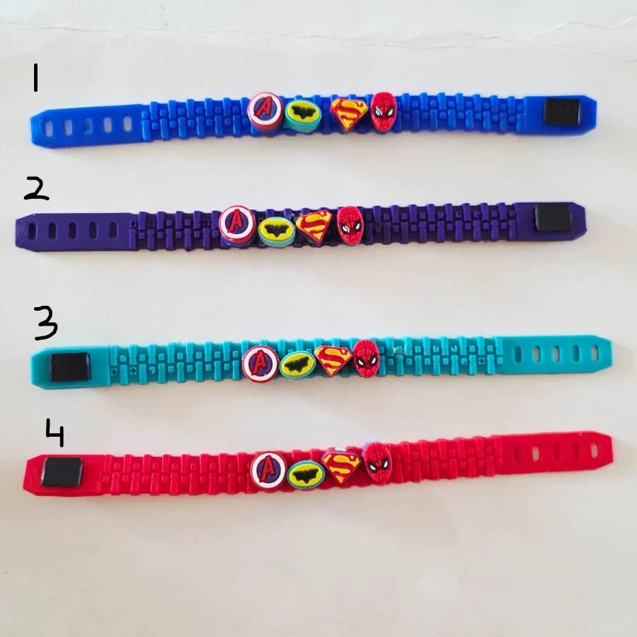 Cute Superheros charm Rakhi Band - single piece