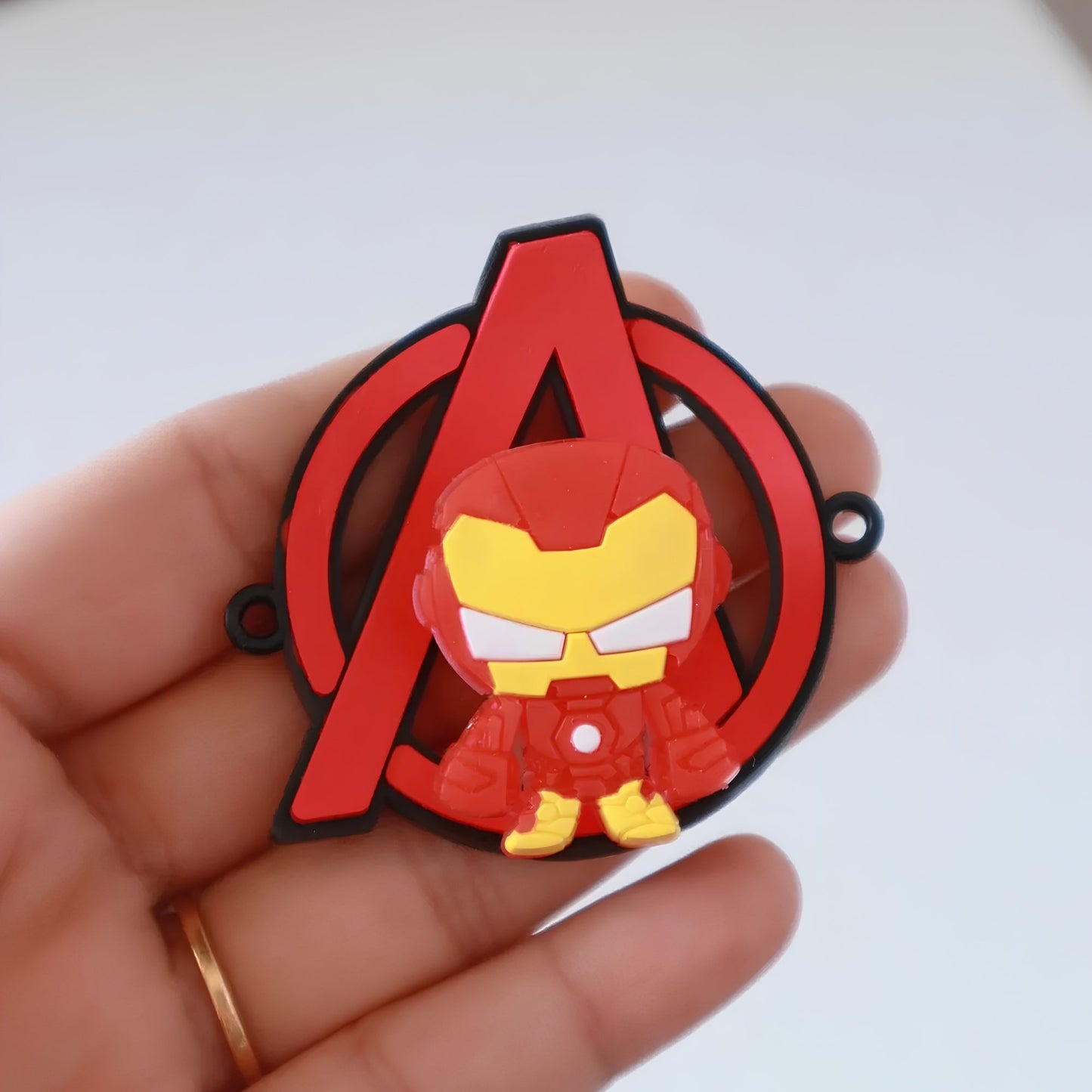 Ironman Silicon Spinner Rakhi Charm