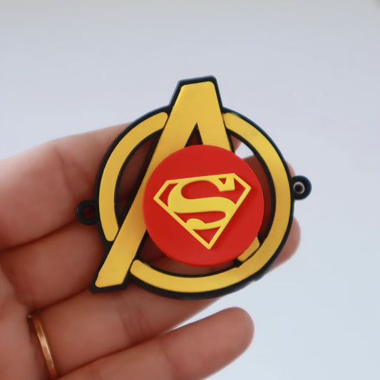 Superman Silicon Spinner Rakhi Charm