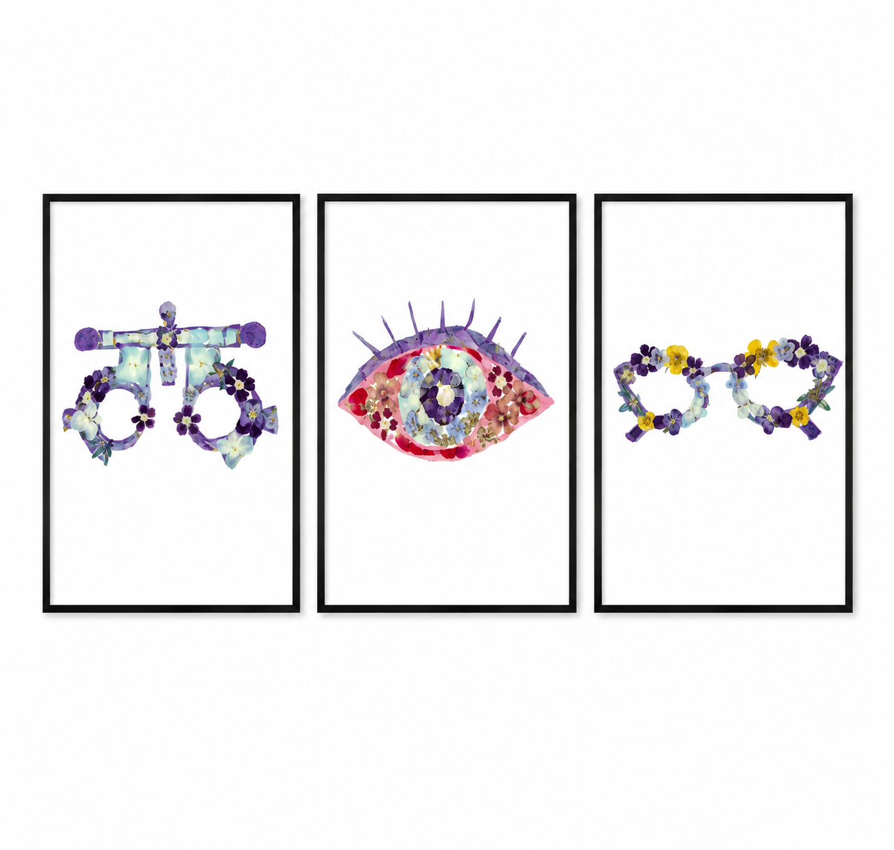 Eye Anatomy Print Set of 3, Optometry Decor, Ophthalmology Clinic, Vision Science Poster