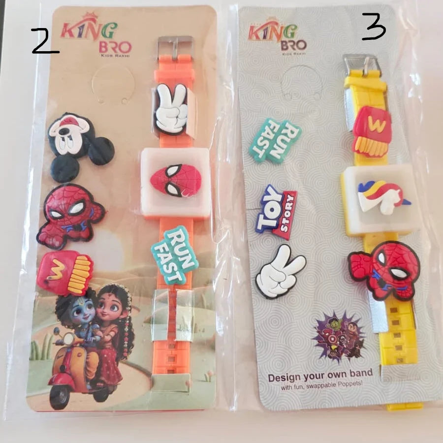 DIY Charm Rakhi Band with Changeable Charms for Kids (Check Images for designs)